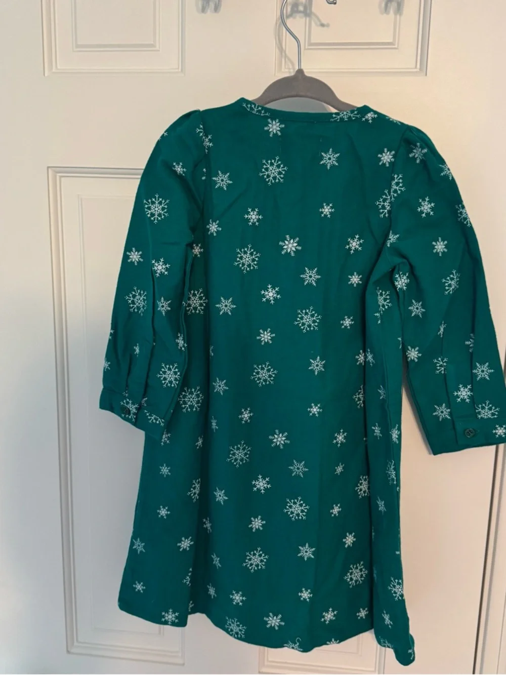 NWT Petite Plume Girls' Teal Snowflake Nightgown green sleeping dress 2T toddler